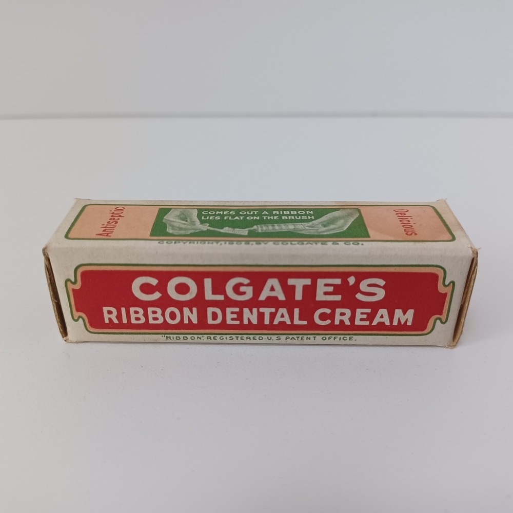 Rare Early 1900's Colgate's Ribbon‎ Dental Cream NIB Travel Size Unopened